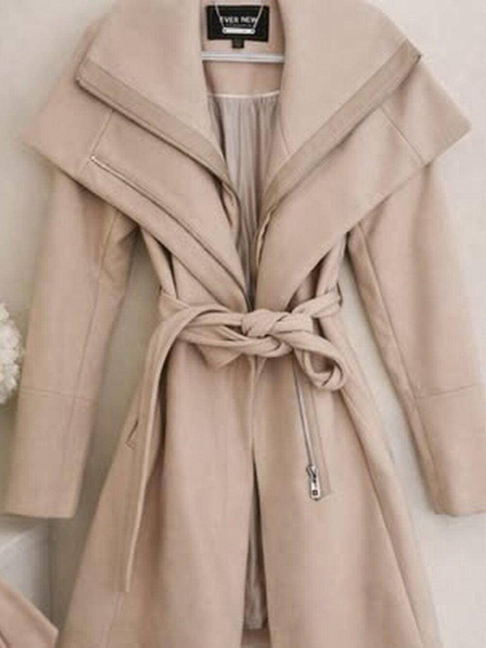 Ever New Melbourne Wrap Coat - Light Beige - US 6